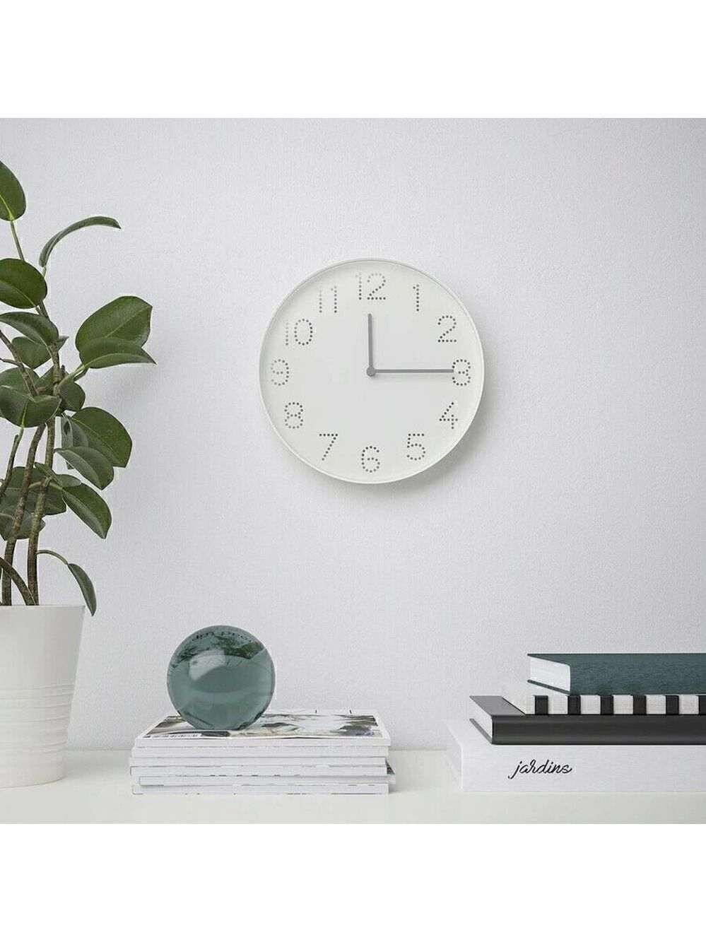 Wall Clock for Home Decor White 9 ¾ " NEW